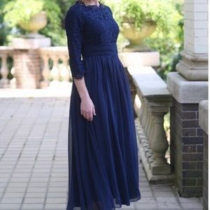Navy Exquisite English Manor Dress Dainty Jewells